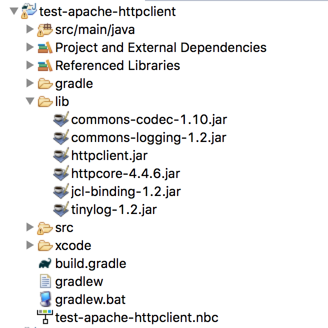Commons logging. HTTPCLIENT. Apache Commons.